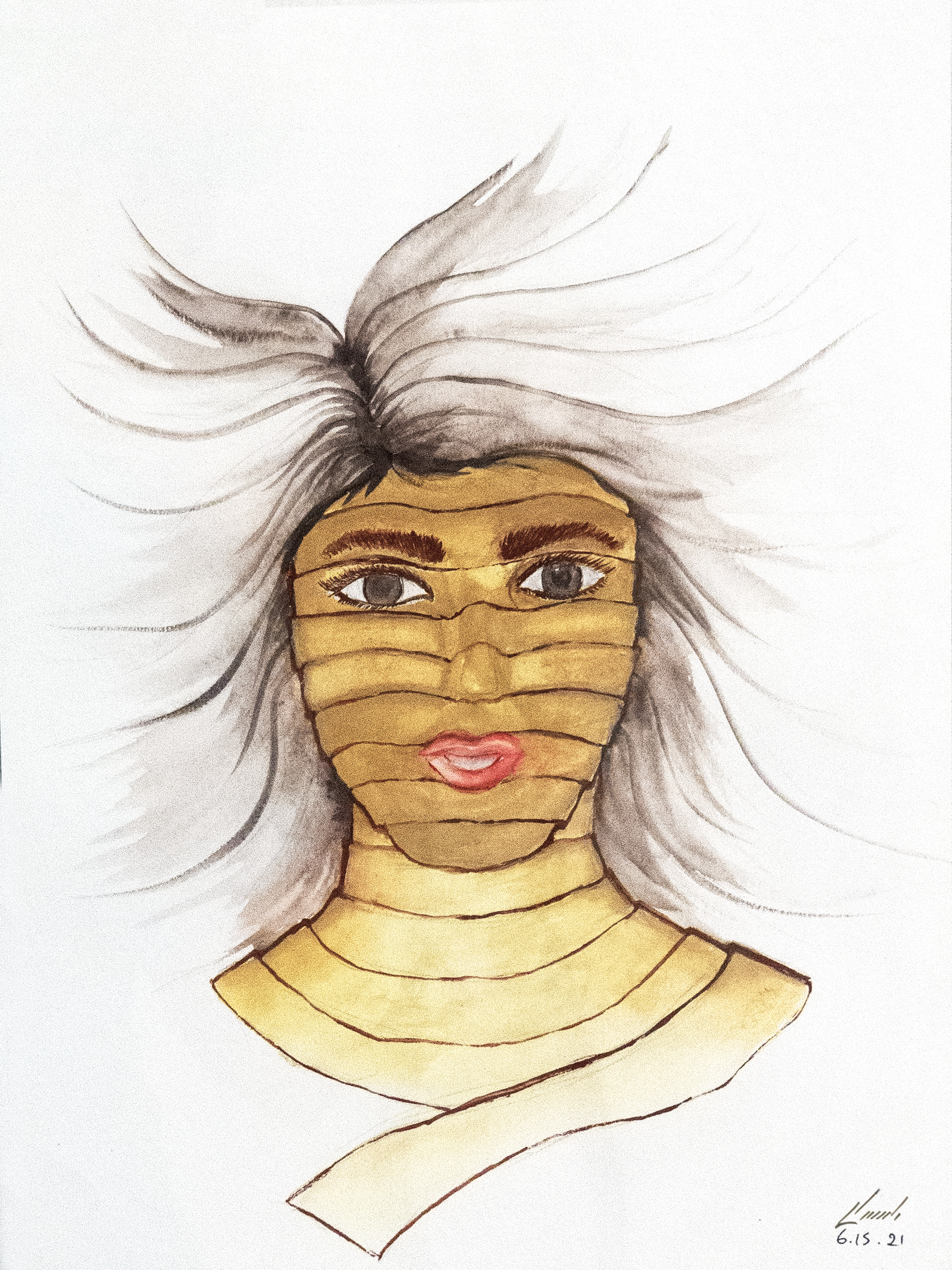 Painting Fragile Masquerade by Negar T